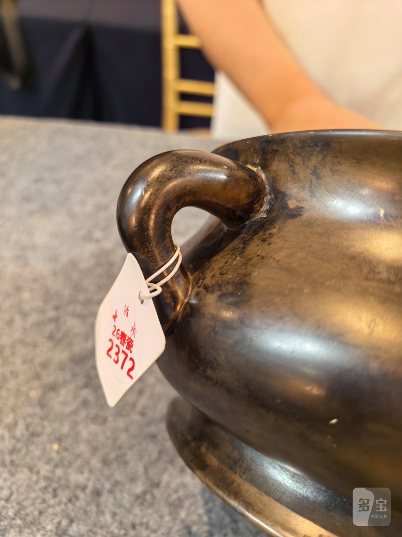 清 铜蚰耳炉 - 图3